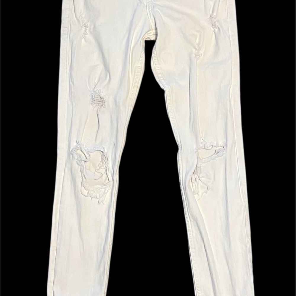Hollister White High Rise Super Skinny Classic Stretch Jeans, Size 27’x30’